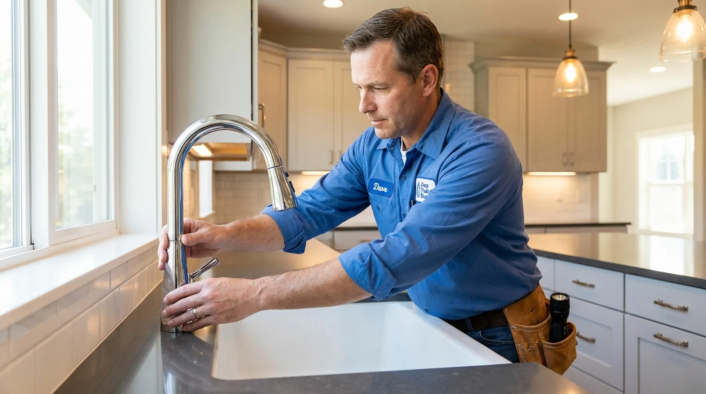 Kitchen faucet installation by Johns Plumbing LLC in Hampton Bays